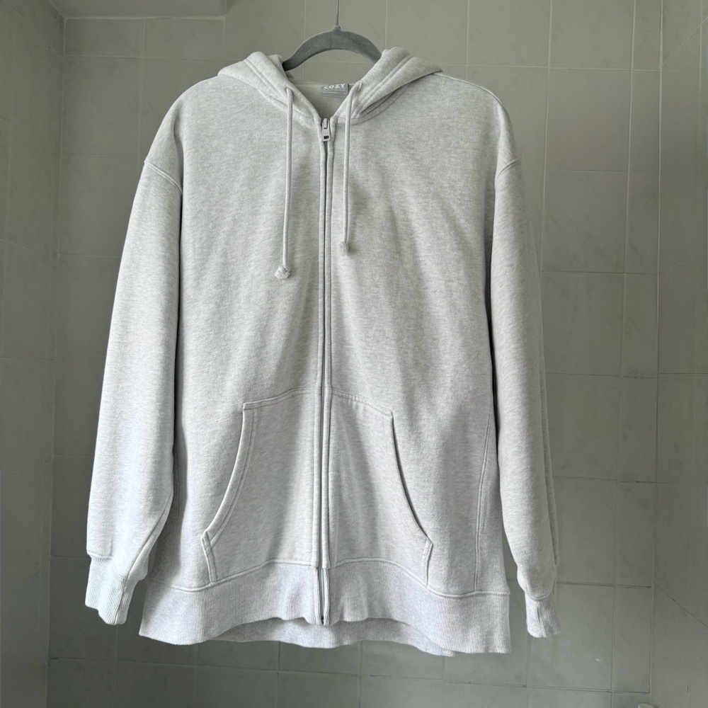 TNA Cozy Fleece Boyfriend Zip-Up Hoodie